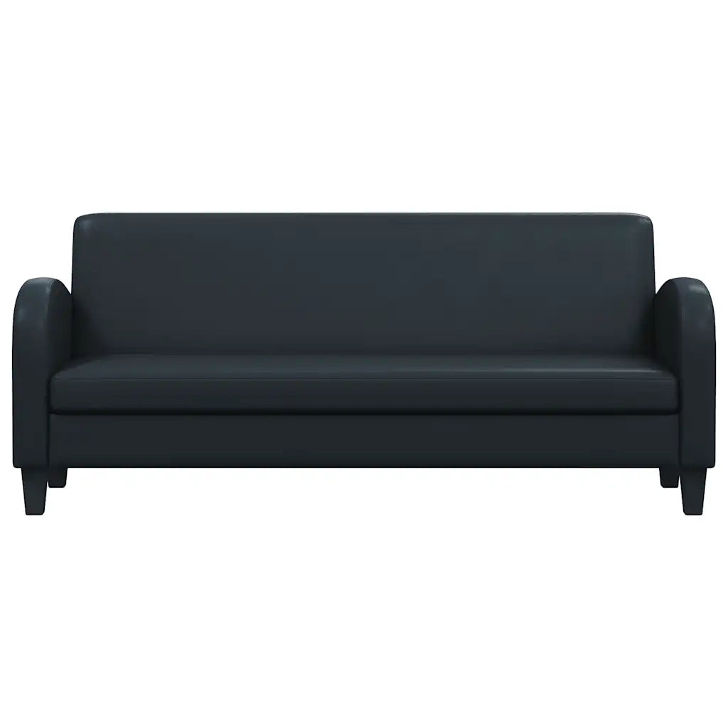 Set Divani 2 pz in Pelle Artificiale Nera cod mxl 25073