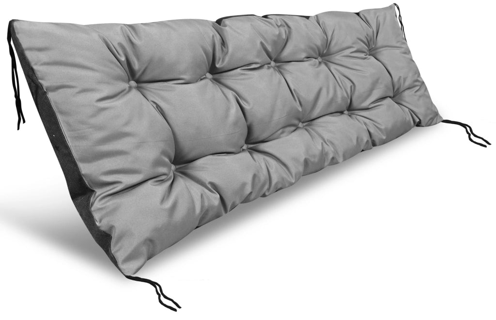 AIO FACTORY Cuscino da giardino impermeabile grigio 100x50 cm per panca/altalena