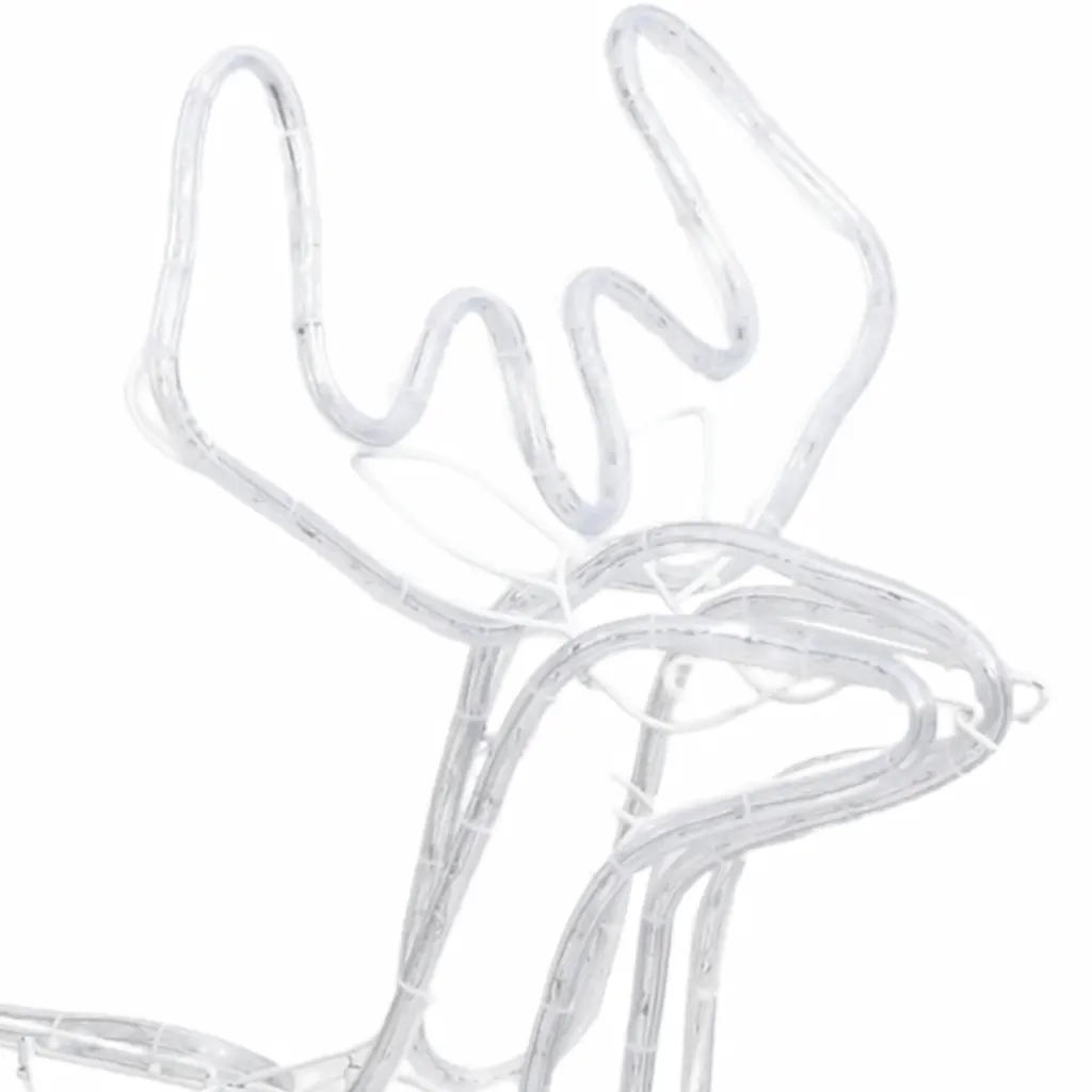 Figure Natalizie Renne Bianco Freddo 76x42x87 cm 343302