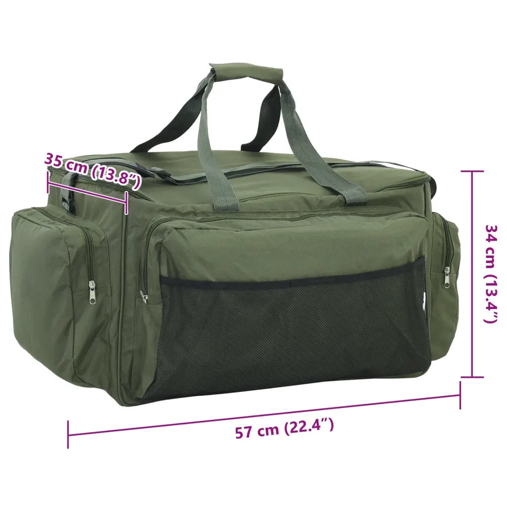 Borsa da Pesca Impermeabile Verde Scuro in Tessuto Oxford CFW2564652