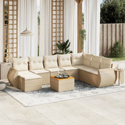 Set Divano da Giardino 9 pz con Cuscini Beige in Polyrattancod mxl 92739