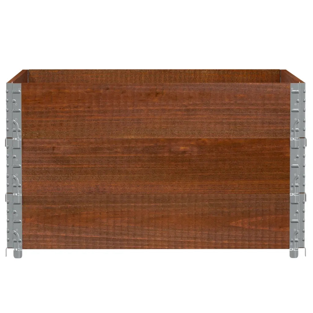 Fioriera | Cassetta per fiori | Vaso da Giardino Marrone 100x100 cm Legno Massello di Pino