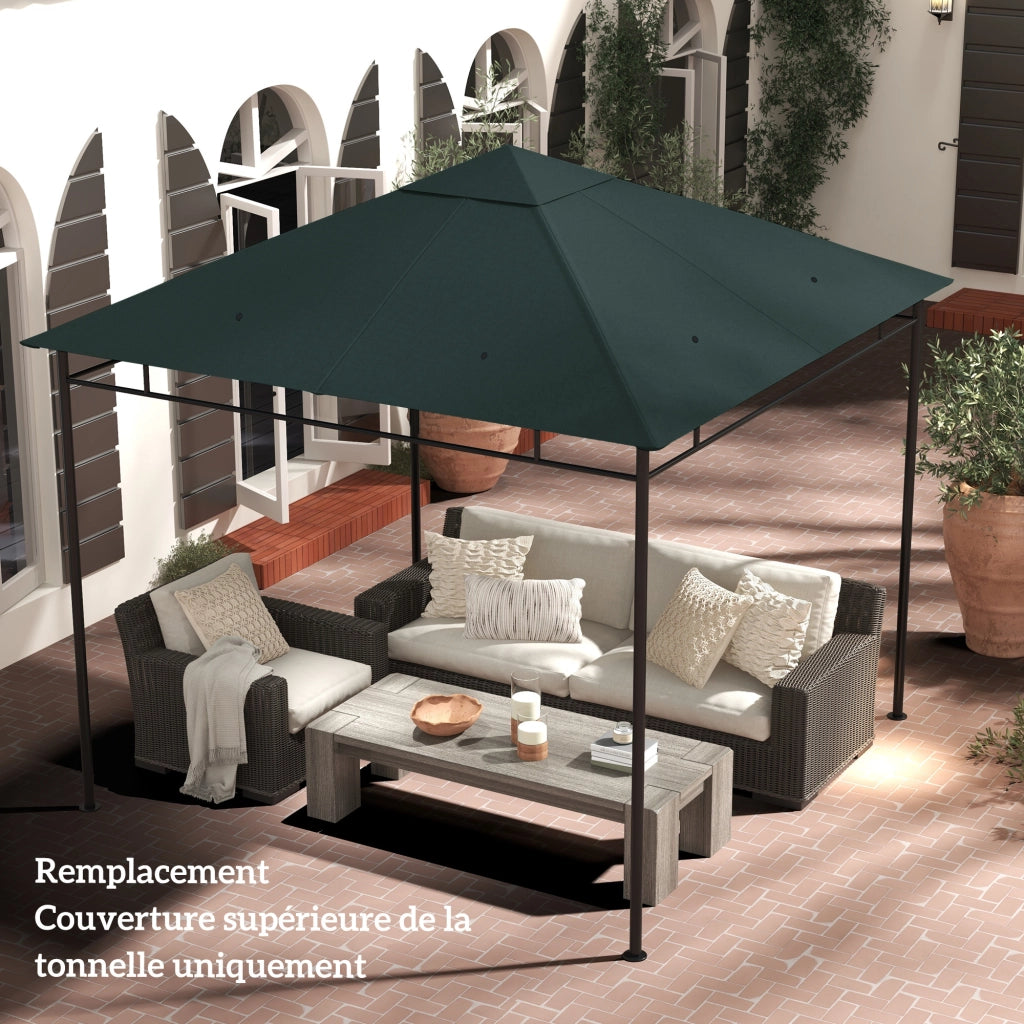 Telo di ricambio per gazebo da giardino ¨C Xylo ¨C Poliestere 180g/m2 anti-UV grigio 3x3m