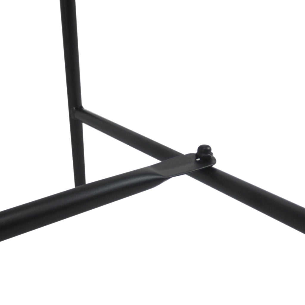 Panchina da giardino a 2 posti in metallo nero 107 x 55,5 x 90,5 cm, robusta e resistente alle intemperie