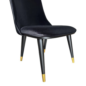 Set 2 sedie da pranzo Akustik Simphony velluto colore nero