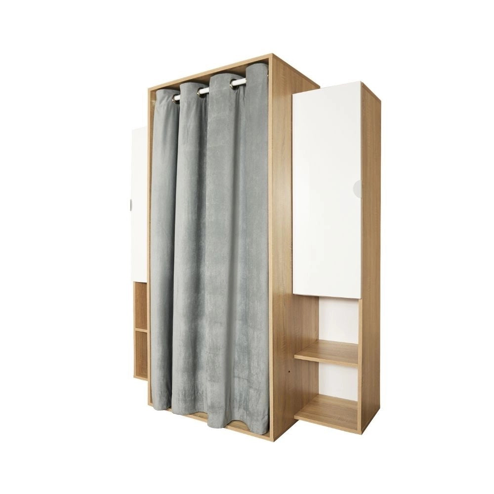 Guardaroba Krell rovere bianco 150x56x184h