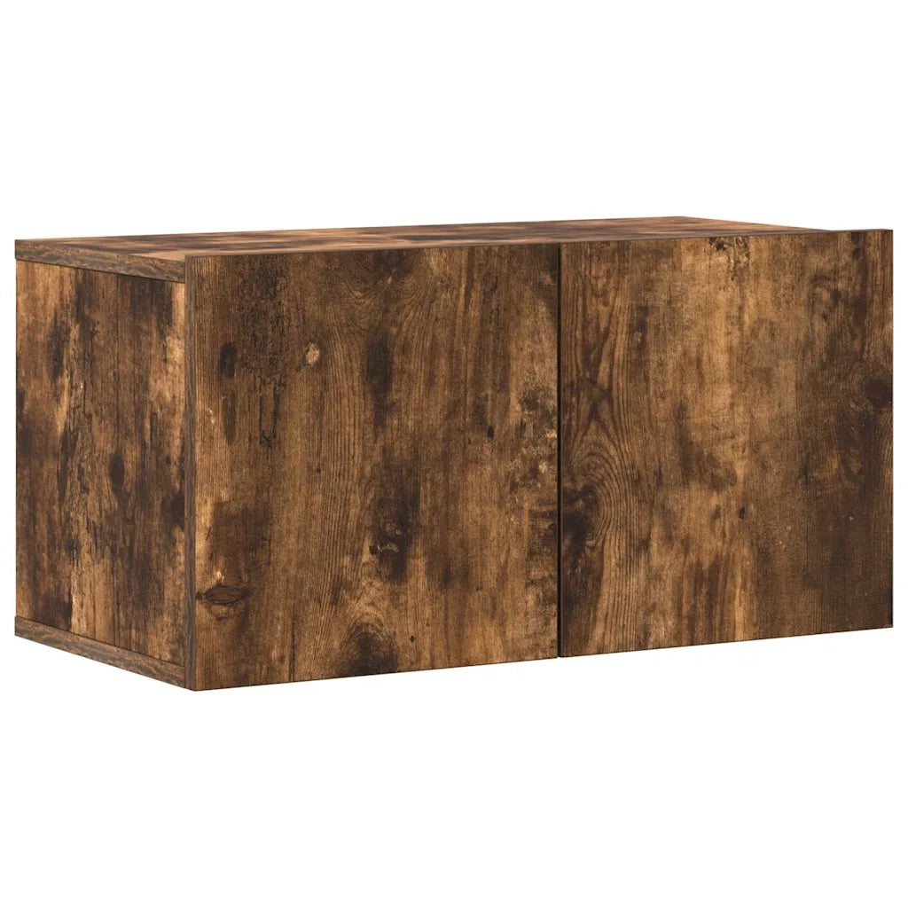 Set di Mobili Porta TV 4 pz Rovere Fumo in Legno Multistrato 3114643