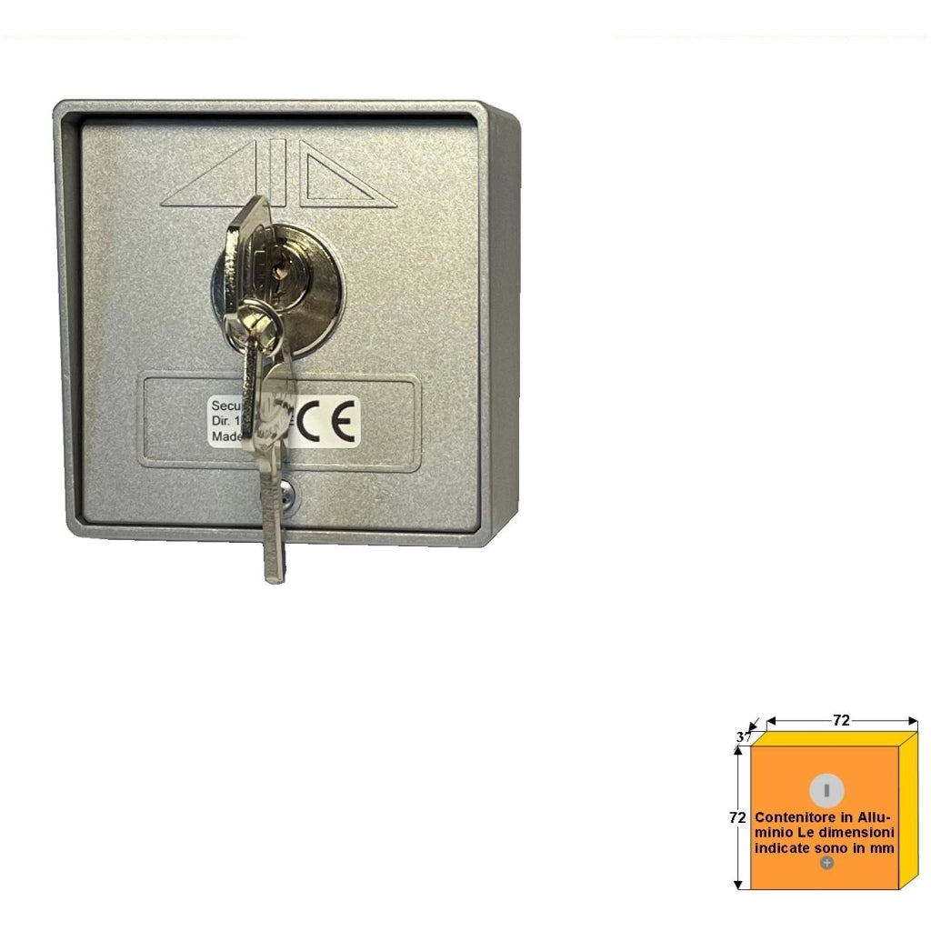 SELETTORE ELETTRICO A CHIAVE - APRE-STOP-CHIUDE Securvera SV-SLACA2CRMA