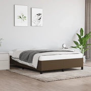 Giroletto senza Materasso Marrone Scuro 140x190 cm Tessuto 347061