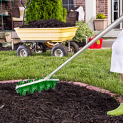 Aeratore manuale per prato in acciaio verde, larghezza 45 cm, con rullo a 30 punte