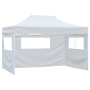 Tendone per Feste Pieghevole con 4 Pareti 3x4,5 m Bianco 48870