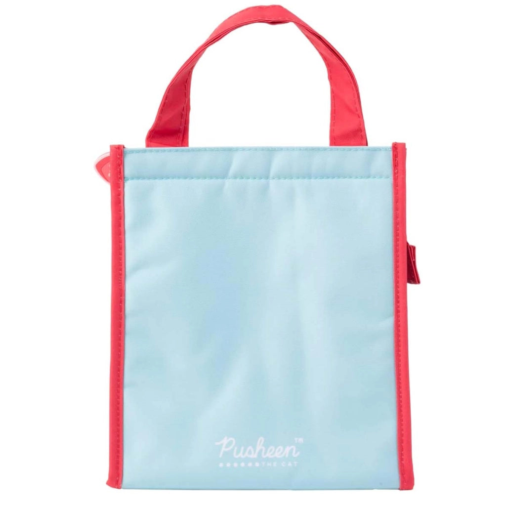 Borsa Termica Pranzo Collezione Purrfect Love con Tasca Laterale a Rete Blu / Rosso Pusheen