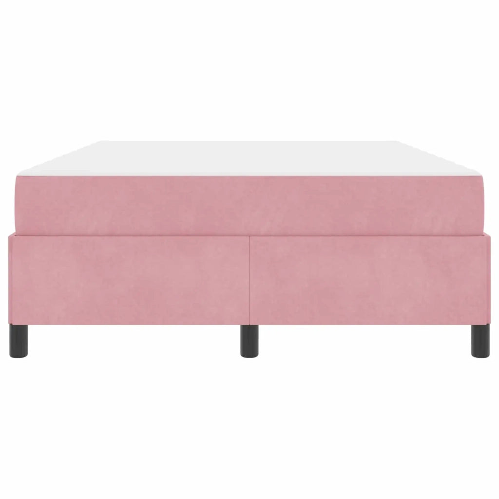 Struttura del letto con materasso Rosa 160 x 200 cm Tessuto