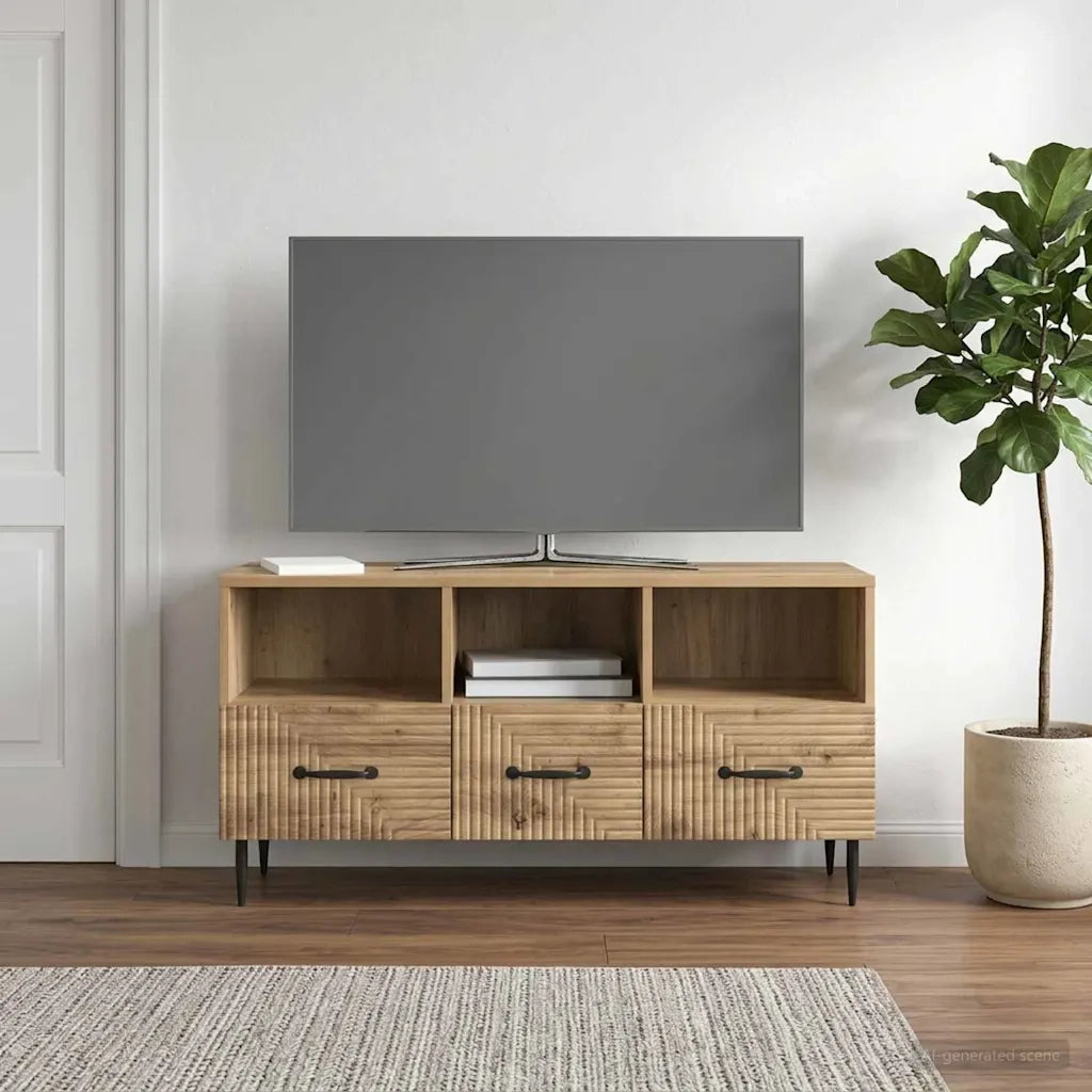 Mobile TV con cassetto Rovere Artigianale 102 x 34,5 x 50 cm 894914