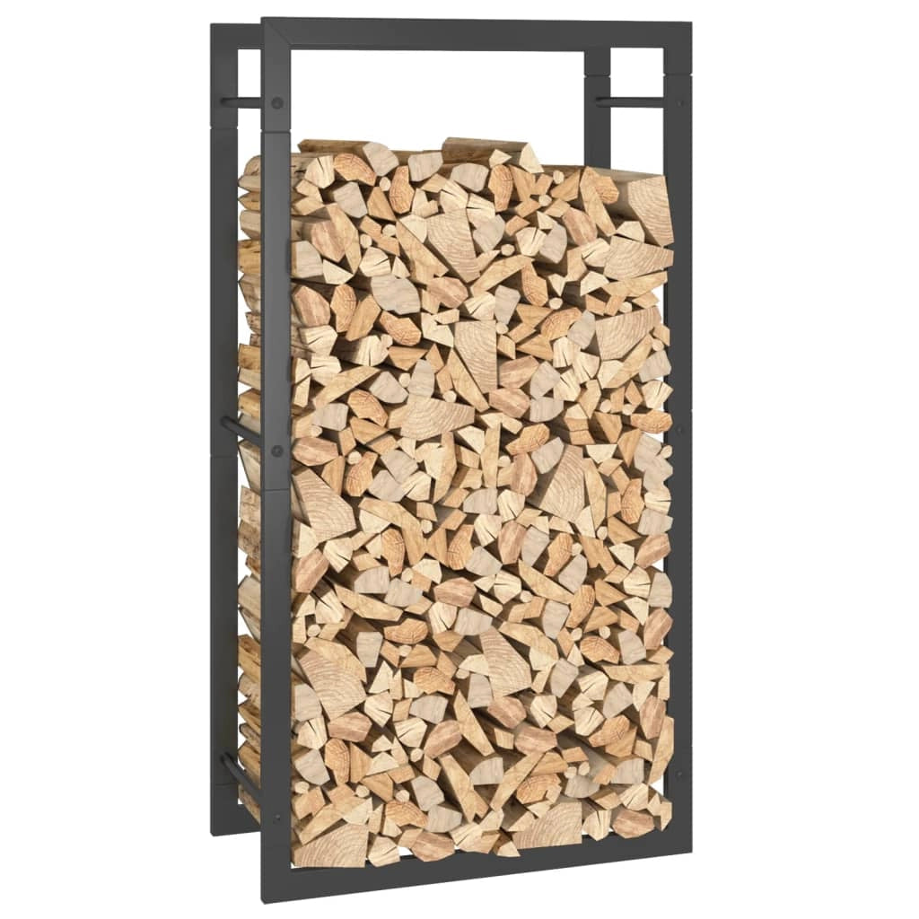 Portalegna finitura opaca 50 x 28 x 94 cm acciaio nero 02_0043750