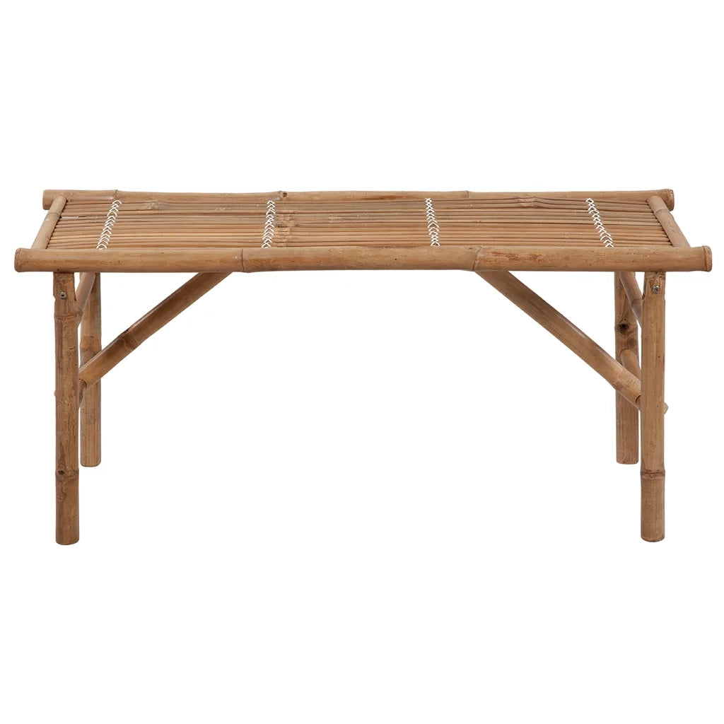 Panca da Giardino Pieghevole con Cuscino 118 cm in Bambù 3063868