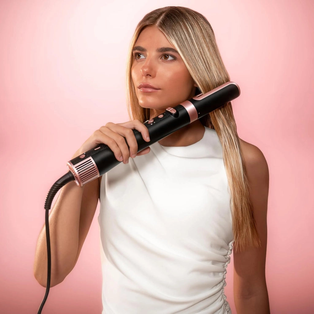 Styler - Capelli modellanti multifunzionali, 8 teste CeramicCare 8in1, AirGlam Gyro. 1500 W, Liscio, Modo e Fibbia, Motore Brushless, Funzione Rotante e Rivestimento Ceramica e Cheratina