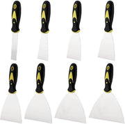Set di Spatole 8 pezzi - Acciaio Inossidabile - Manico Antiscivolo - Spatola per Pareti - Spatola per Intonaco - Duraturo e Resistente