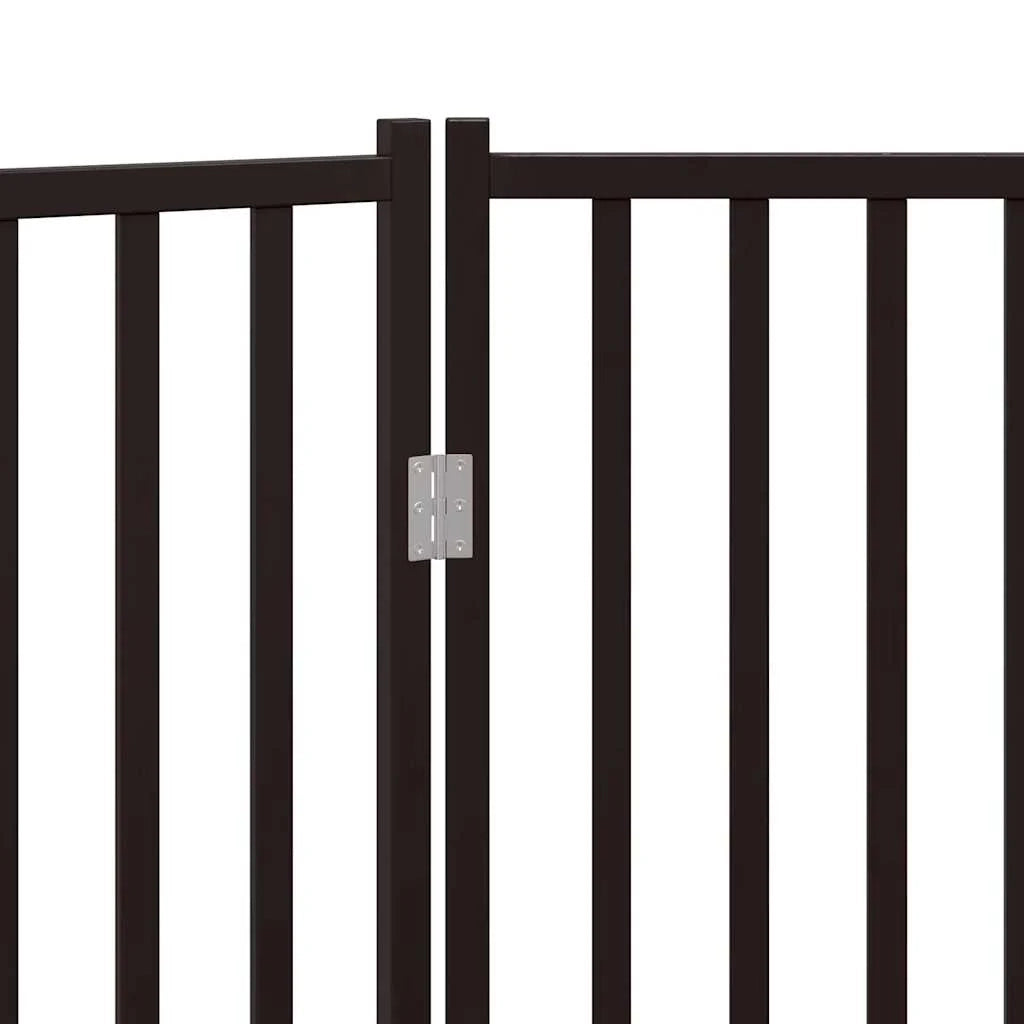 Cancelletto di sicurezza pieghevole per cani 2 pannelli 160 cm legno massello di abete nero 02_0023053