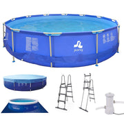Piscina da esterno con struttura tonda 450x122 cm pompa filtro e scaletta