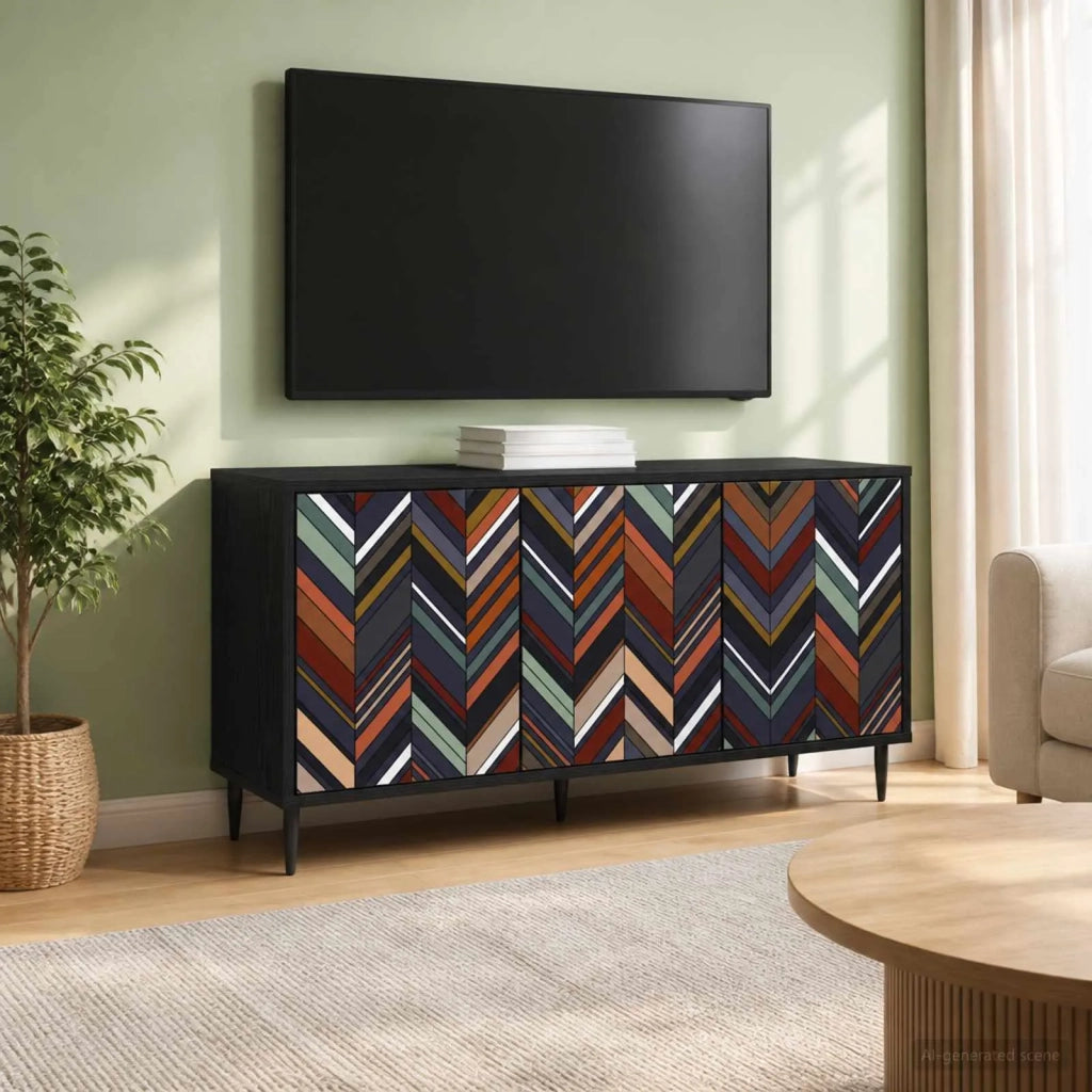 Mobile TV OMMEN 102 x 33 x 51 cm Rovere Nero 8007099