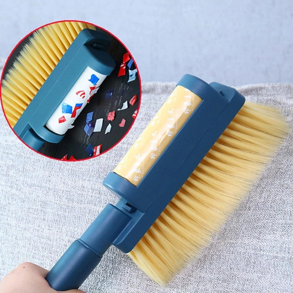 Trade Shop - Spazzola Pulizia Letto Divano Scopa Manuale Setole Morbide Per Polvere Capelli -