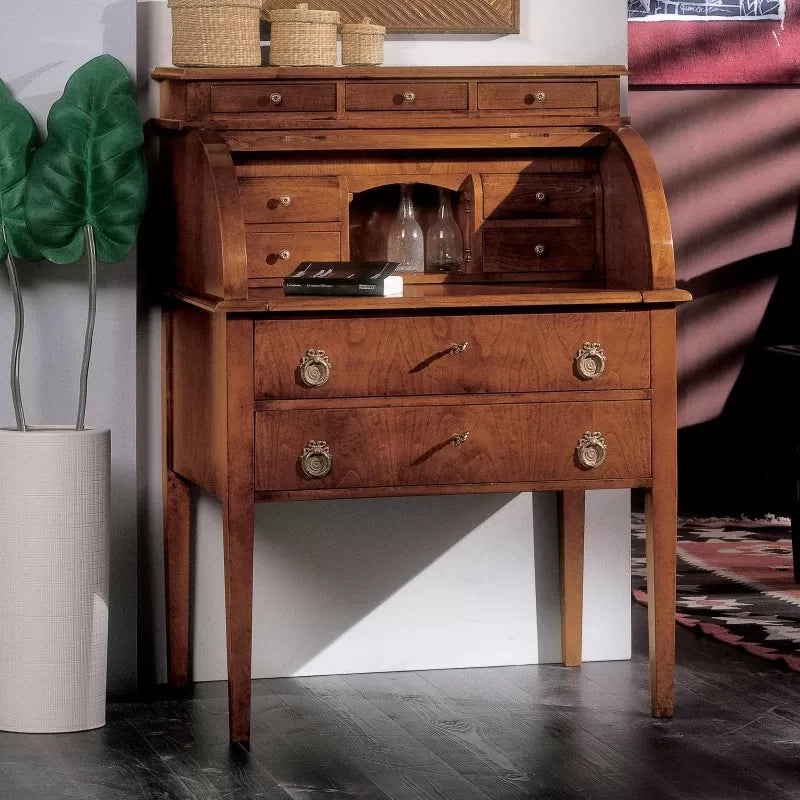 Bureau classico 9 cassetti in legno bassano 72x50x102 - Mobili 2G