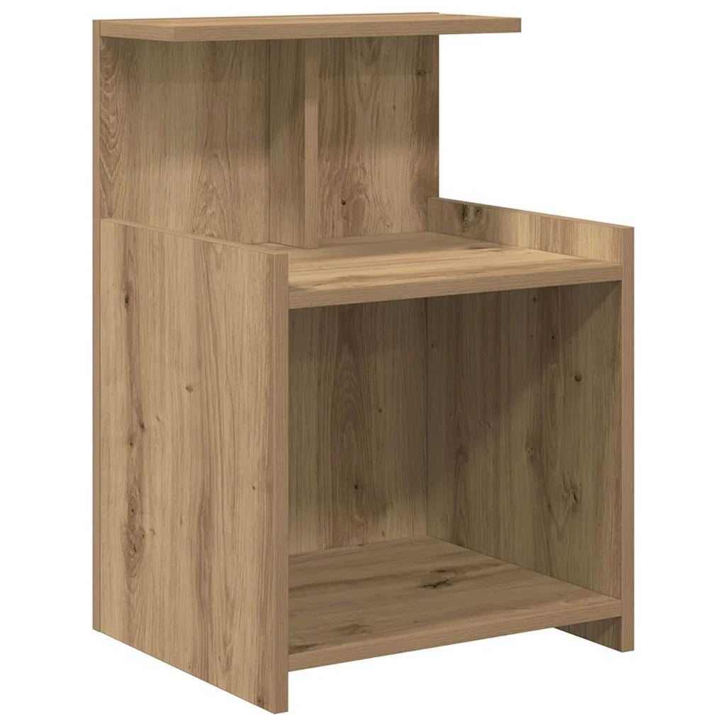 Set di 2 Comodini | Armadio da Notte | Mobiletto da notte Rovere artigianale 40 x 35 x 60 cm