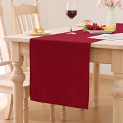 Tavolo di Cucina in Lino 40 x 180 cm con Effetto Lotus, Resiste all'Acqua, Facile da Pulire, Decorazione Moderna per Feste in Cucina, Rosso
