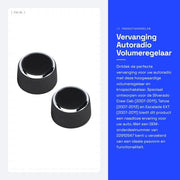Volumeregolatore per Airconditioning - 2 Pezzi - Numero di Ordine 22912547 - Materiale ABS Duraturo - Pulsante di Regolazione del Volume