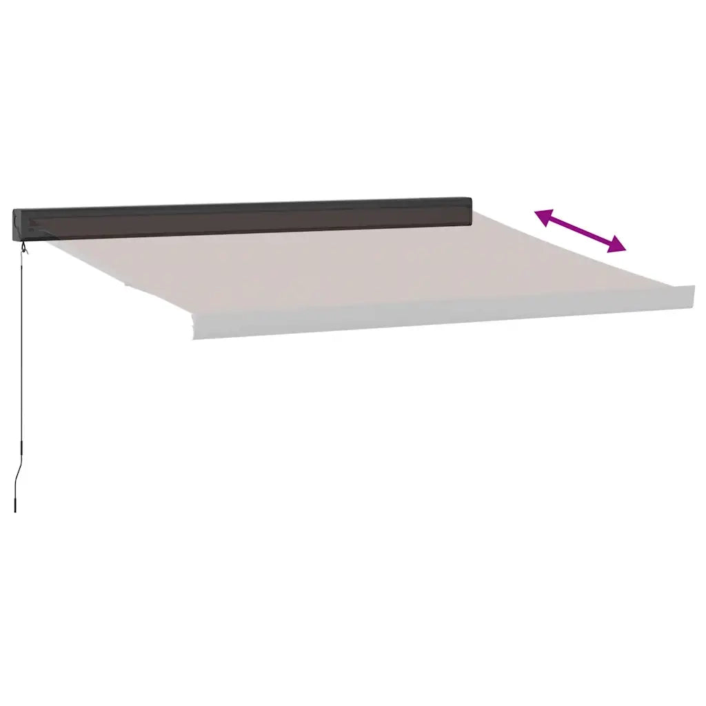 Tenda Sole Retrattile Manuale 350x250 cm Marrone 3215724