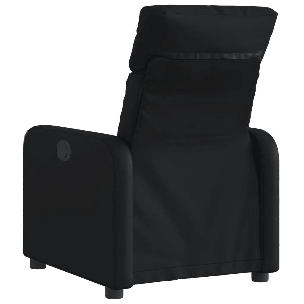 Divano Sedia-Poltrona Reclinabile Elettrica Nera in Similpelle 963656