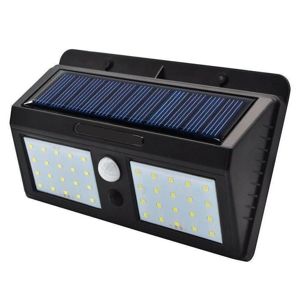 Trade Shop - Faretto Luce 40 Led Pannello Solare Ricaricabile Sensore Di Movimento -