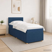 Letto box spring con materasso Blu 100 x 200 cm Tessuto 3452861