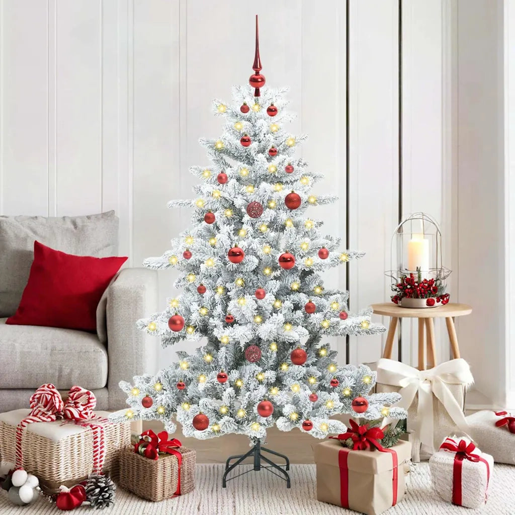 Albero di Natale | Decorazioni natalizie Artificiale con Rami Pieghevoli Bianco 150 cm