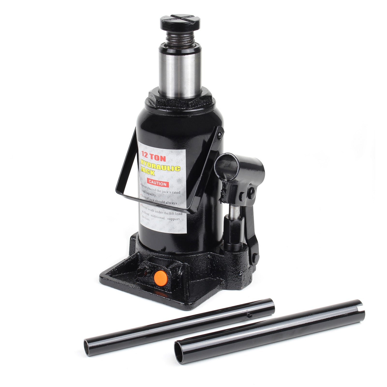 Cric a bottiglia da 12 t abbassamento lento 215-400 mm Martinetto idraulico