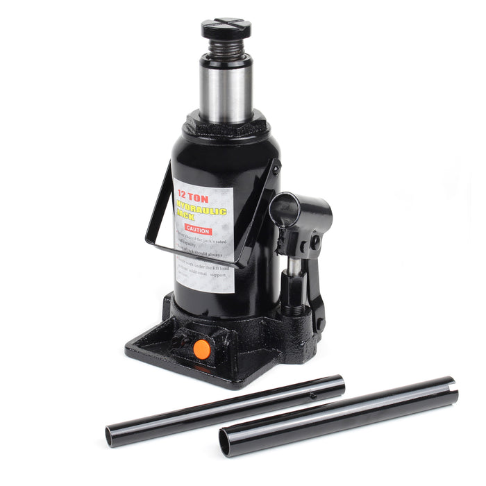 Cric a bottiglia da 12 t abbassamento lento 215-400 mm Martinetto idraulico