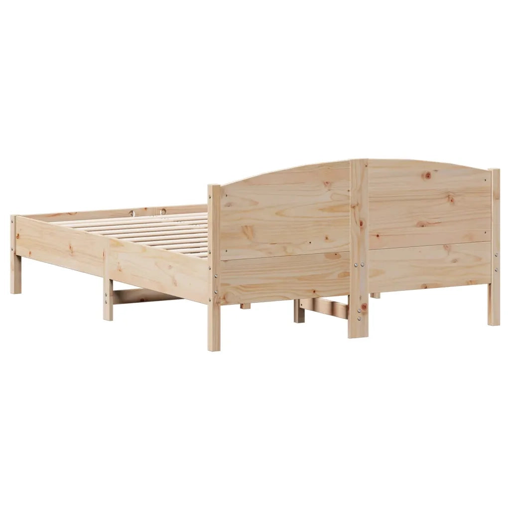 Letto senza Materasso 135x190 cm in Legno Massello di Pino 842606