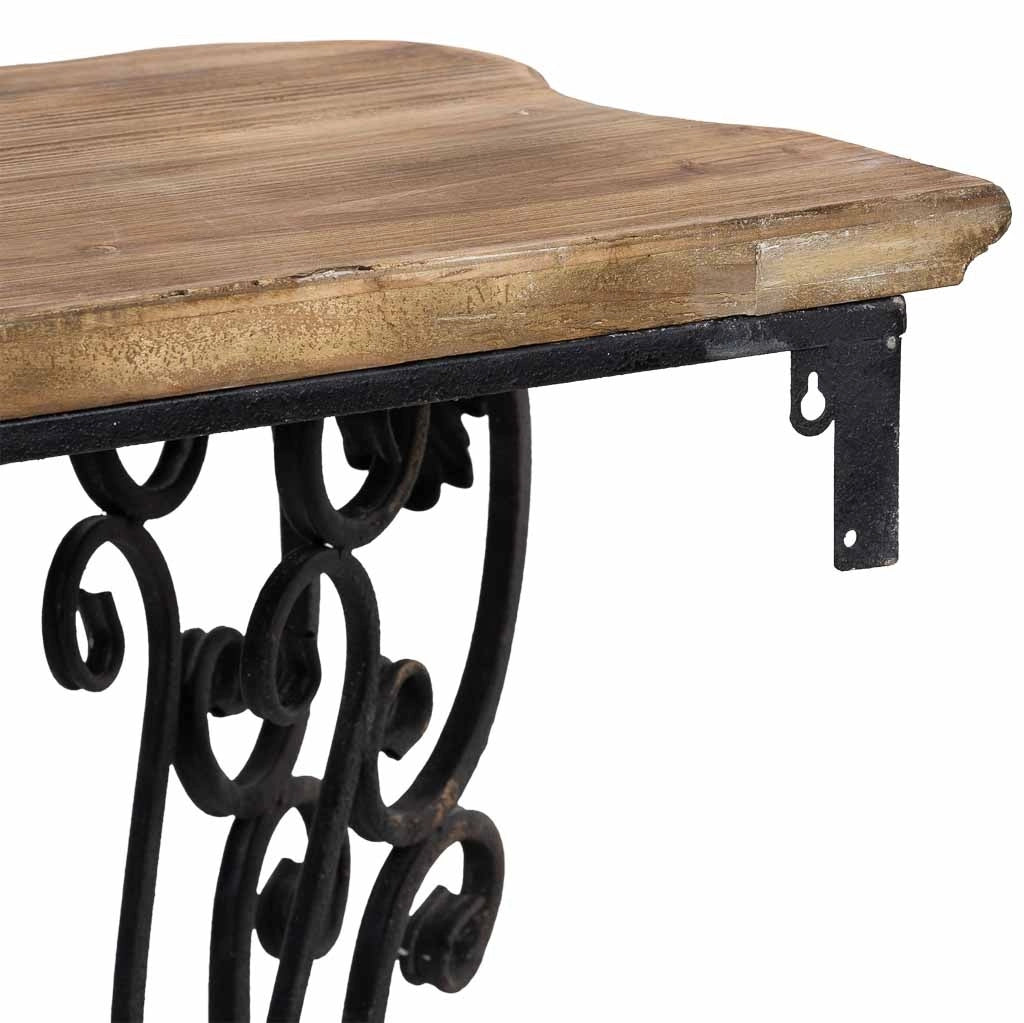 Console in legno e metallo finitura invecchiata 87x41x80h cm