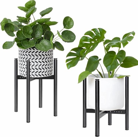 Stand per piante in metallo - Regolabile 25-36 cm - Stand per fiori in metallo con design moderno e elegante
