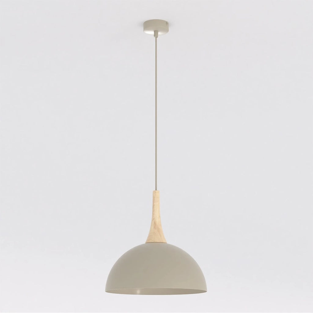 Lampada a sospensione Nautica in acciaio e legno