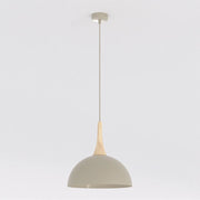 Lampada a sospensione Nautica in acciaio e legno
