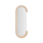 Specchio Shot, Specchiera, Articolo d'arredo a muro, Decorazione con specchio, 60x7 h160 cm, Crema