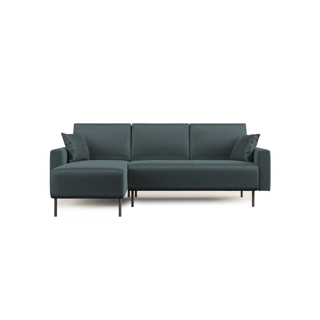 Arthur Divano moderno angolare in velluto morbido impermeabile T01 224 cm Sinistro petrolio 224 cm Sinistro petrolio