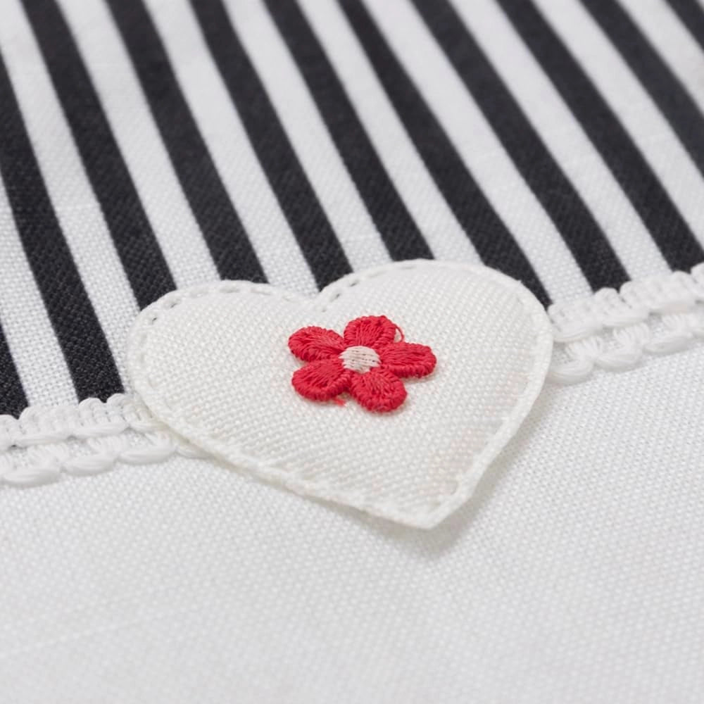 Copriforno Morbido Shabby Chic Cuori Passanti Tessuto Chiusura Velcro Proteggi Forno Cucina Dis.C