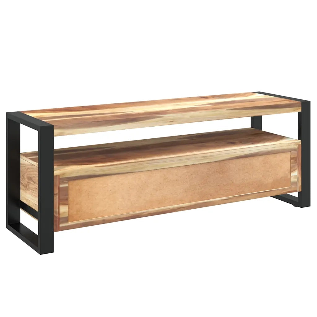 Mobile Porta TV 120x35x45 cm Legno Massello con Finitura Ambra 321551