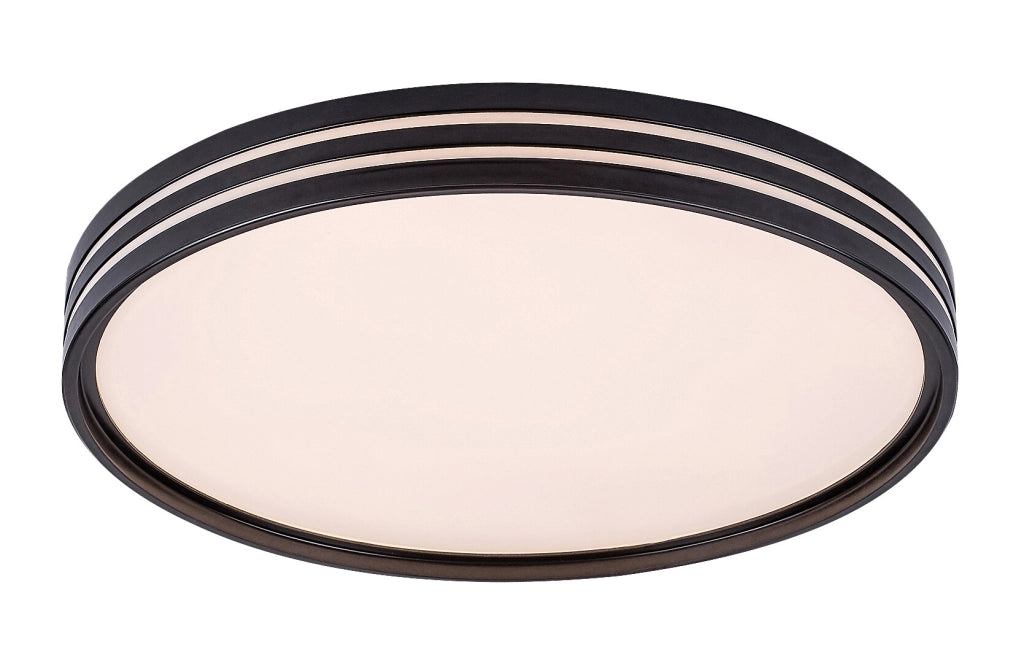 Plafoniera LED 39 cm 25W nero opaco tonda Epora Rabalux