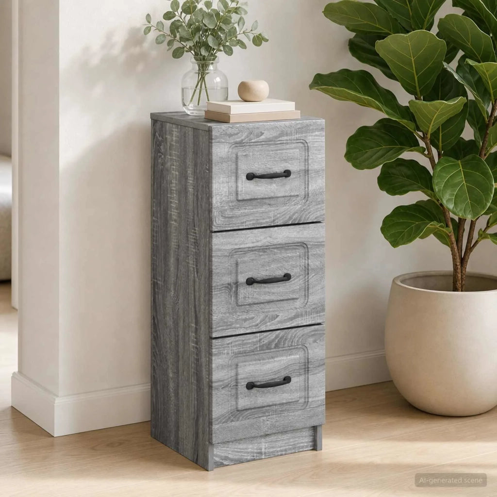 Mobile con Cassetti Grigio Sonoma 33 x 34,5 x 87 cm 895771