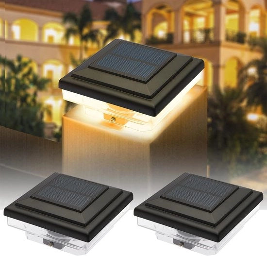 Faro di illuminazione per recinzione esterna - IP65 acqua resistente - Bianco caldo - 2 pezzi