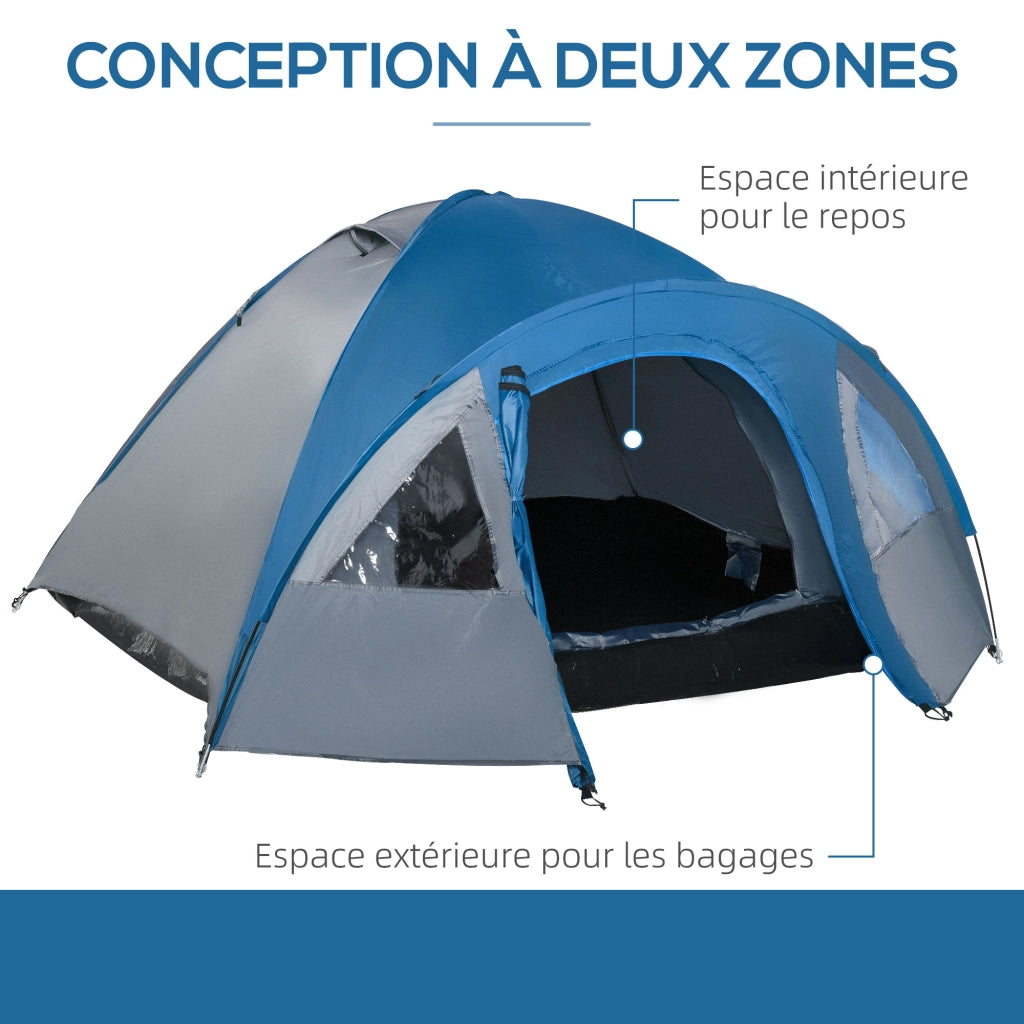 Tenda da campeggio familiare ¨C zephmum ¨C blu marino 300x250x130 cm